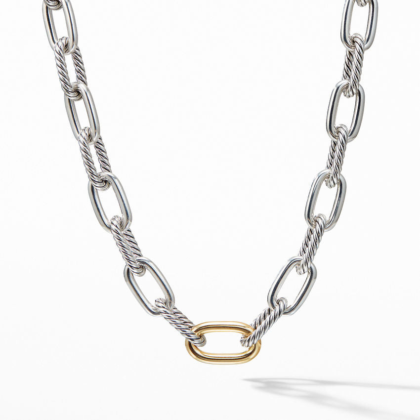 DY Madison Medium Necklace with 18K Gold, 11mm