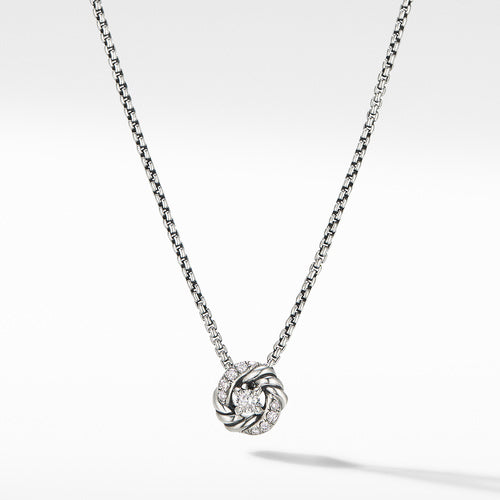 Petite Infinity Pendant Necklace with Diamonds