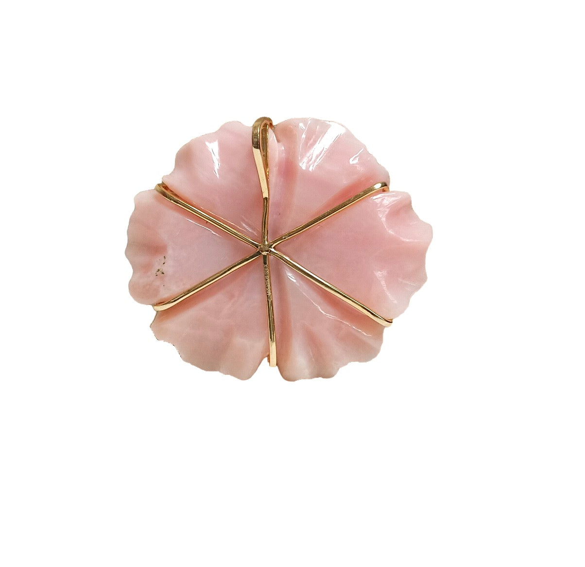 Flower Pendant with Green Tourmaline