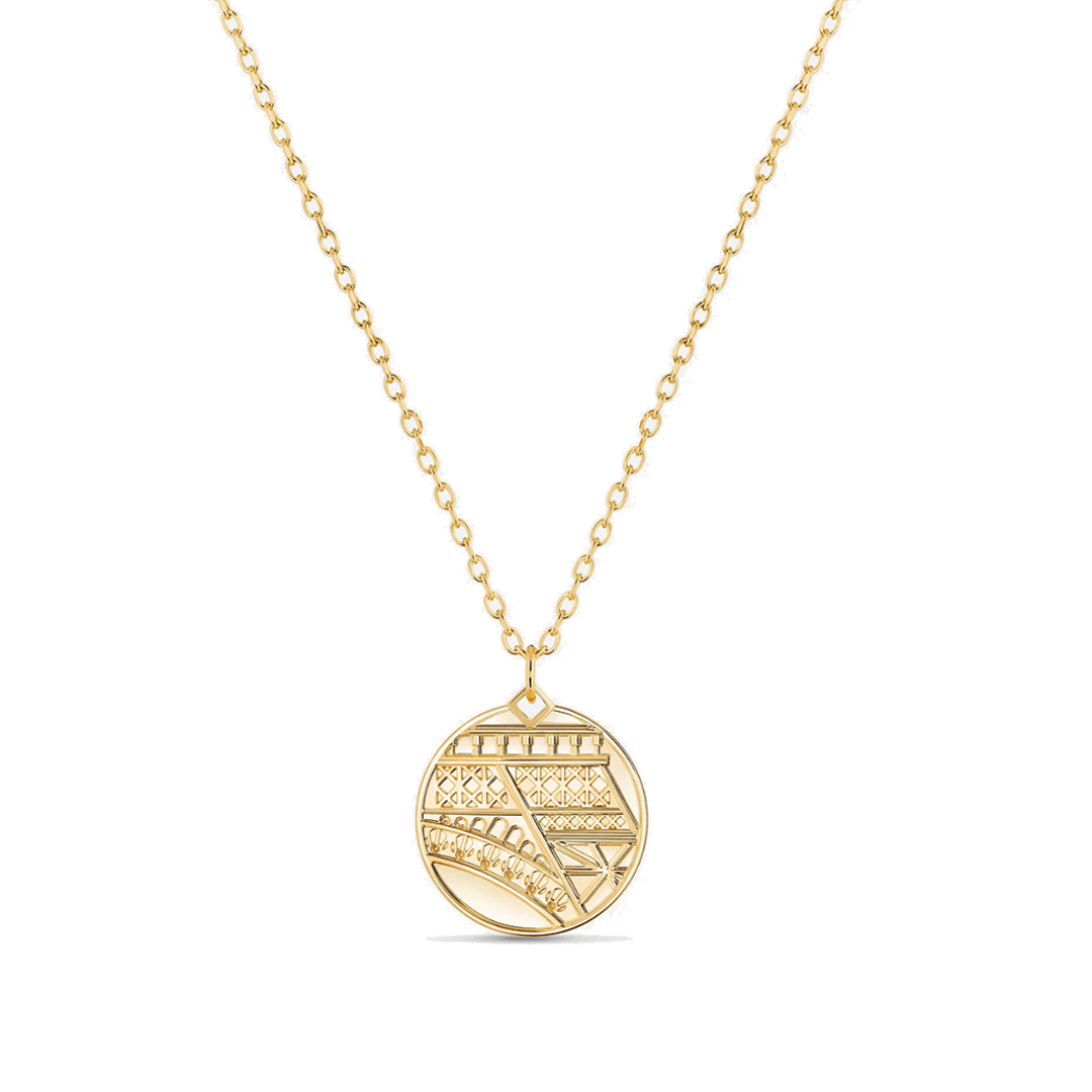 Paris PM Medallion Necklace in Yellow Gold