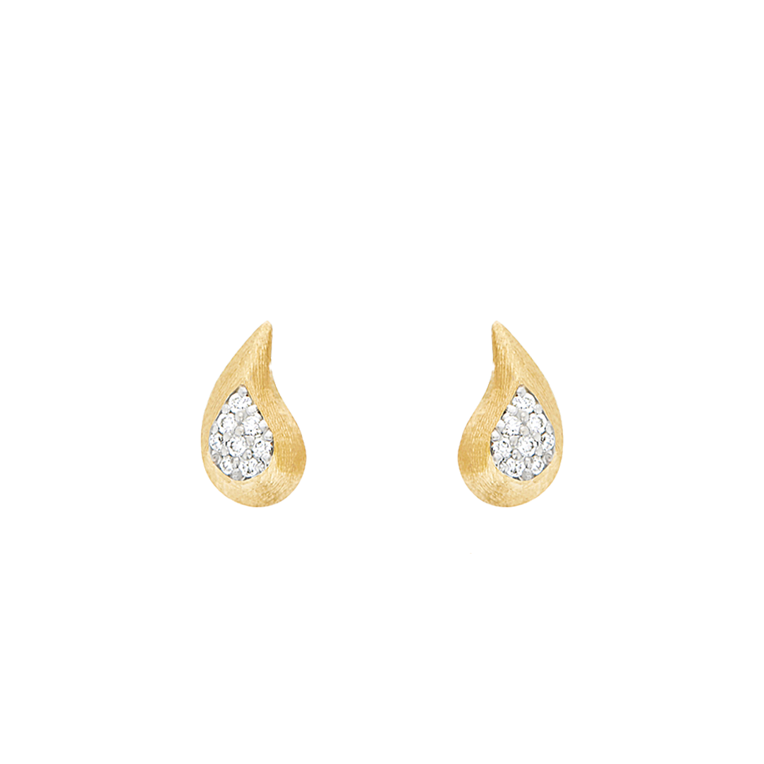 Hand Engraved Gold and Diamond 3-in-1 Earrings