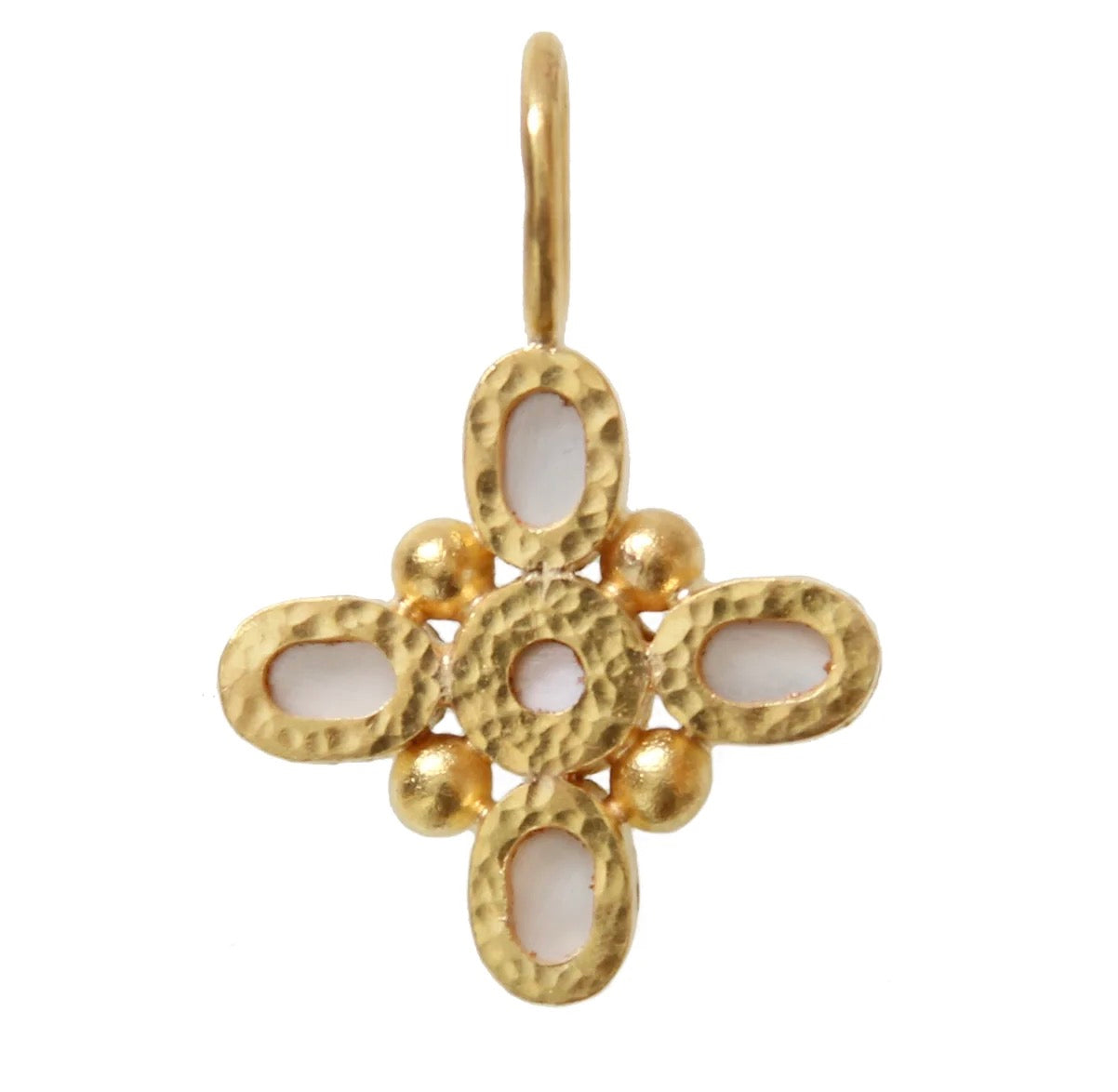 Pink Tourmaline Clover Pendant with Jump Ring