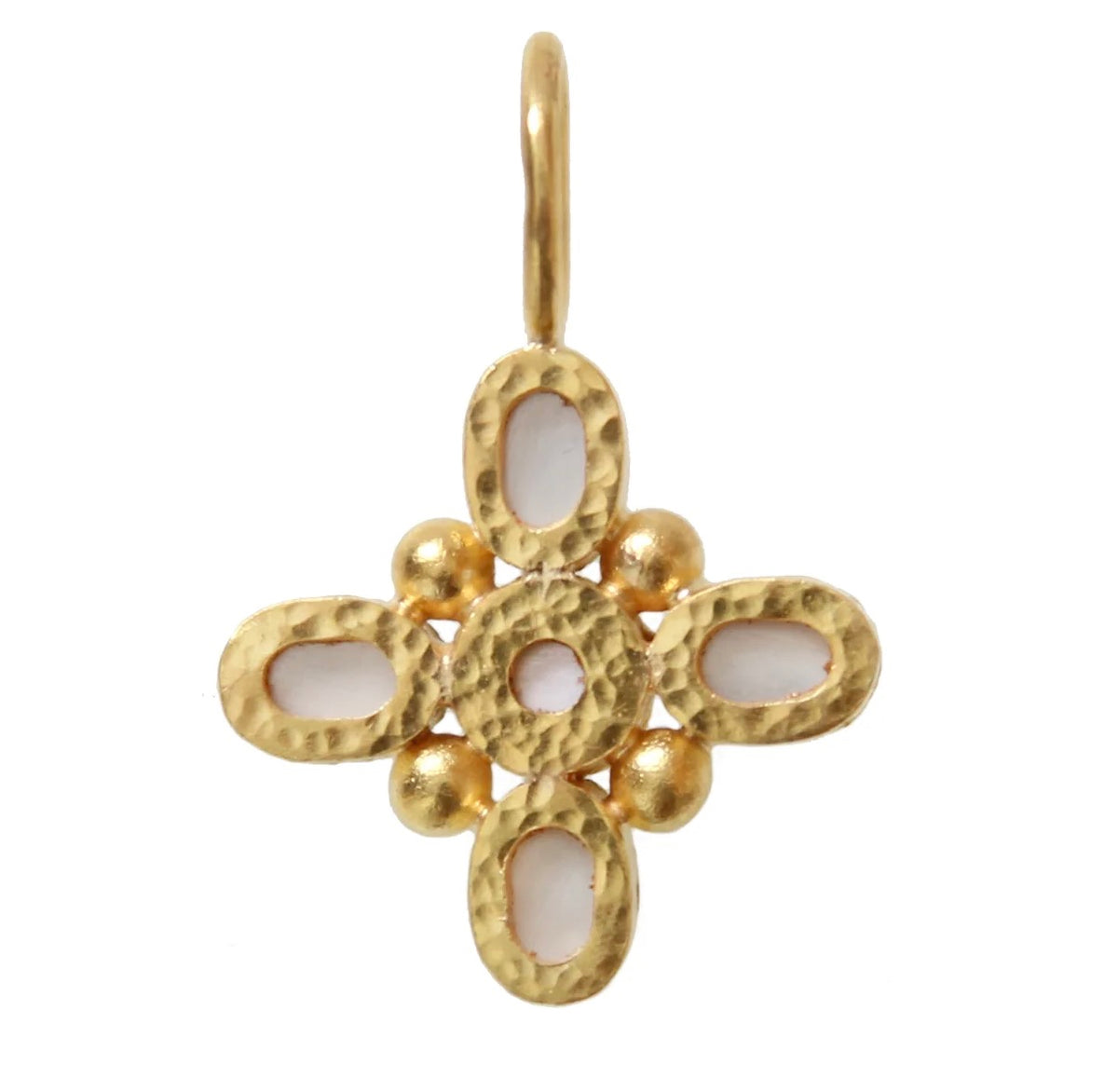 Pink Tourmaline Clover Pendant with Jump Ring
