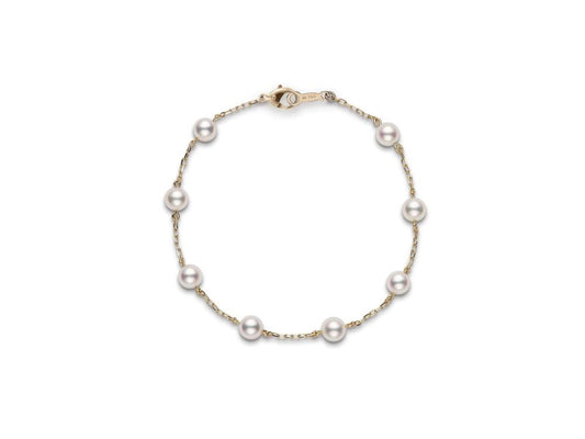 Pearl Bracelet in Yellow Gold