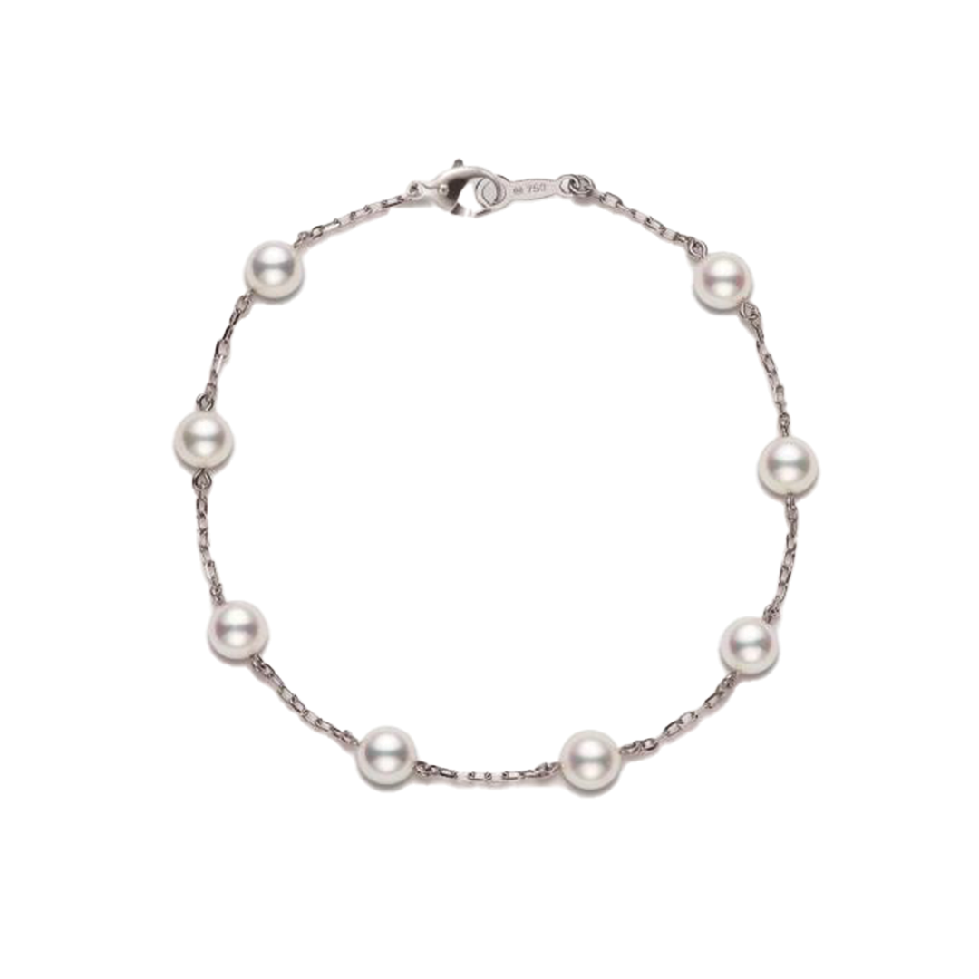 Akoya Cultured Pearl Station Bracelet