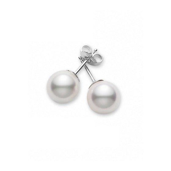 6.5mm Akoya Pearl Stud Earrings with White Gold