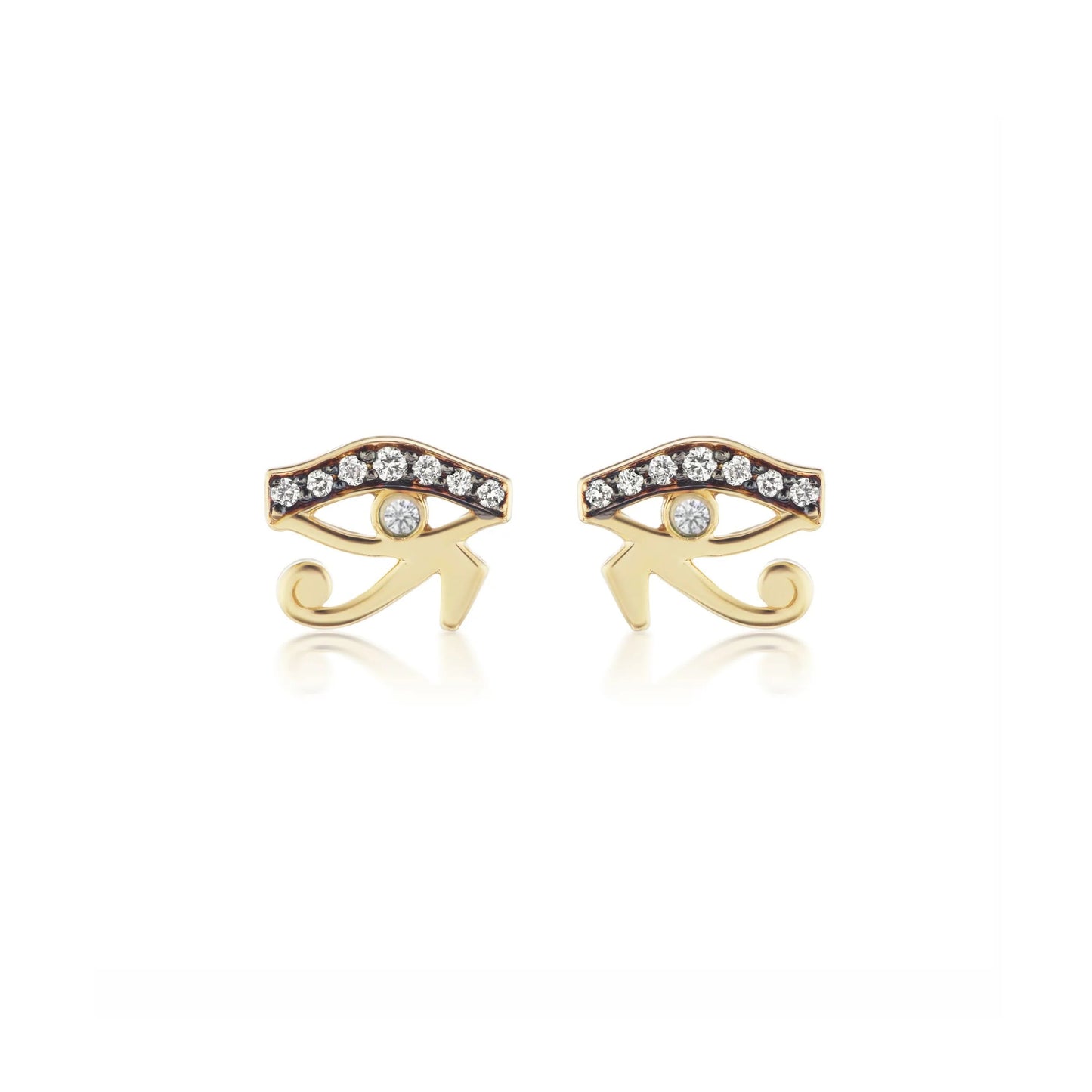 Eye of Horus Earrings with Diamonds