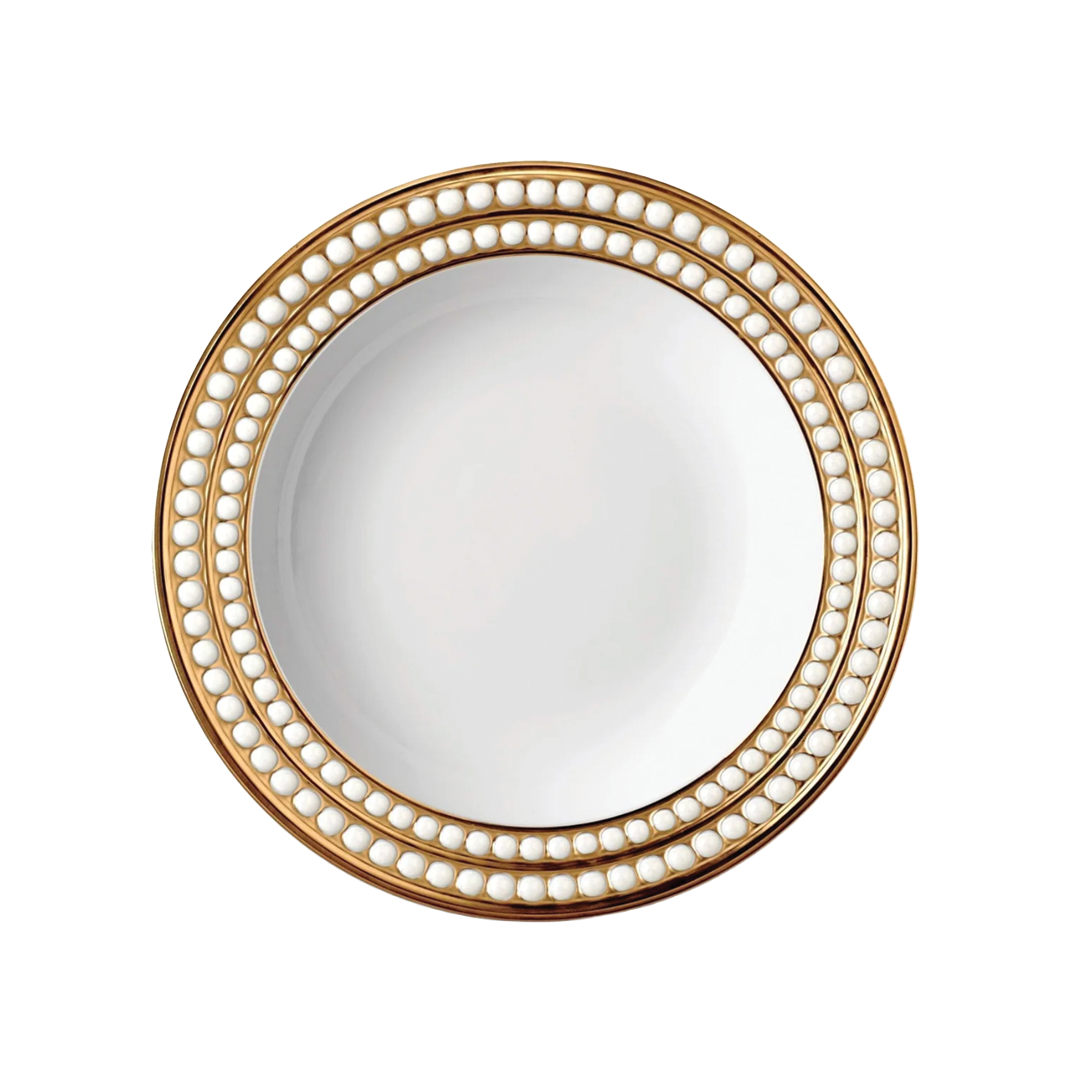 L'Objet Perlée Gold Soup Plate