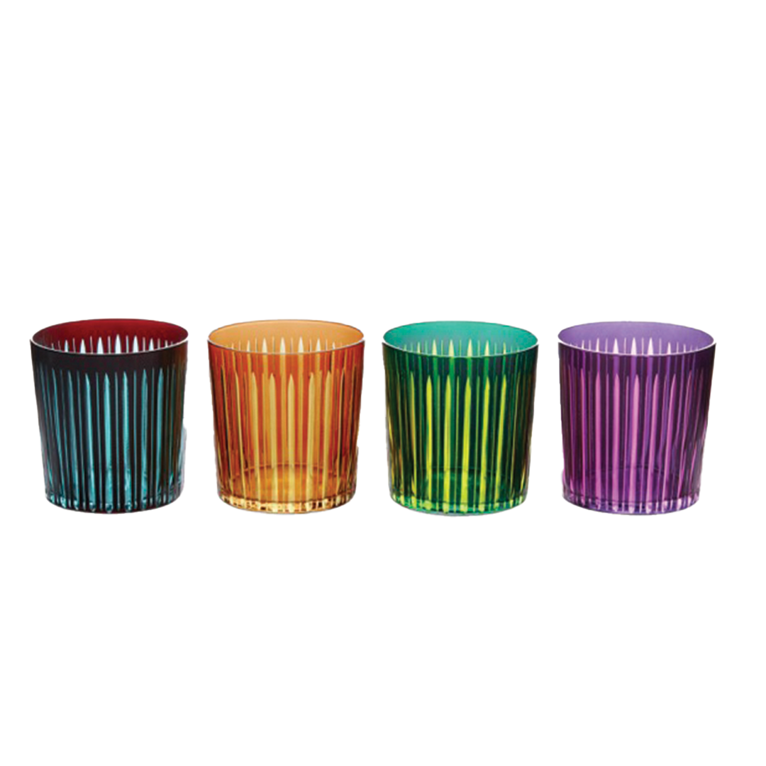 Set of 4 Prism Double Old Fashioned Glasses