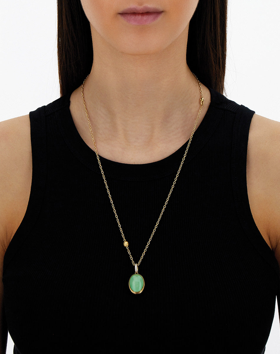 Large Jadeite and Diamond Boules Charm
