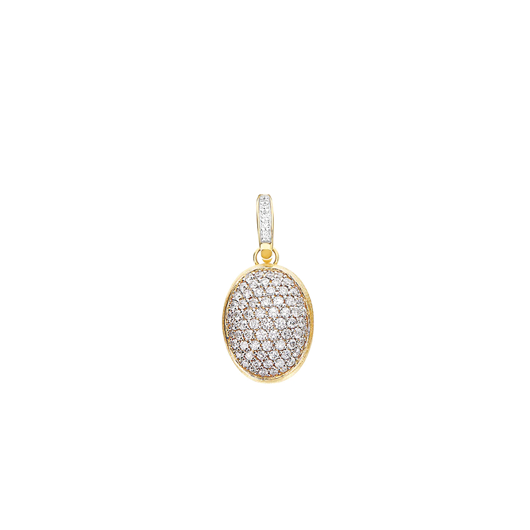 Medium 'Boules' Charm with Pavé Diamonds in 18K Yellow Gold