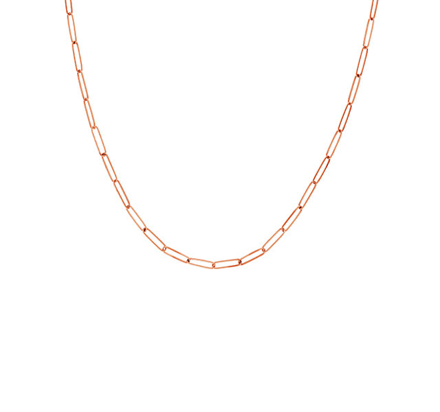 Long Link Gold Chain Necklace 18"
