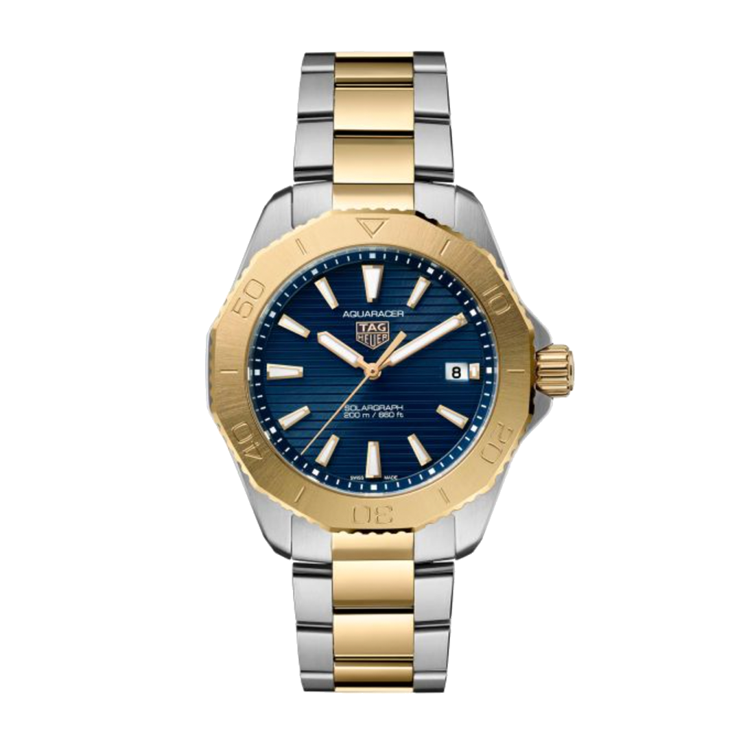 'Aquaracer' Professional 200 Solargraph Watch with Blue Dial