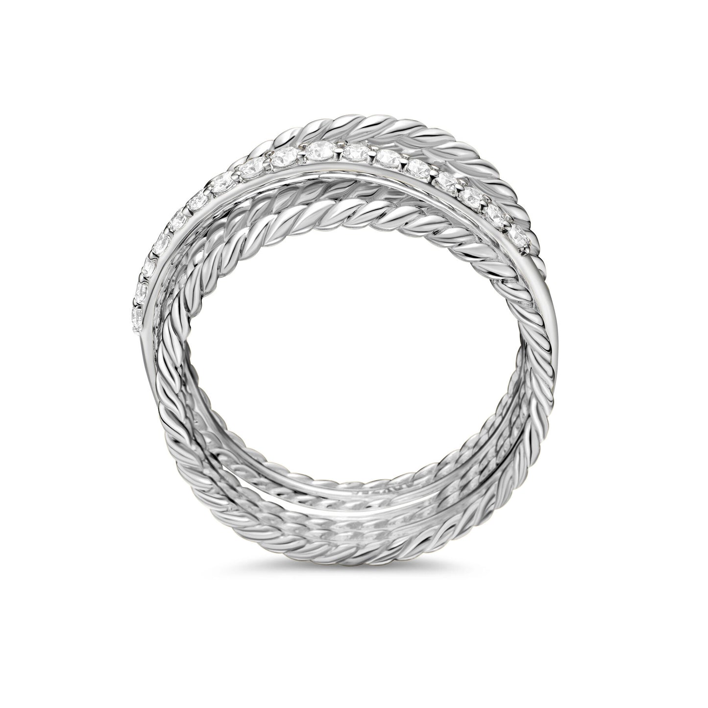The Crossover Collection® Wide Ring with Diamonds