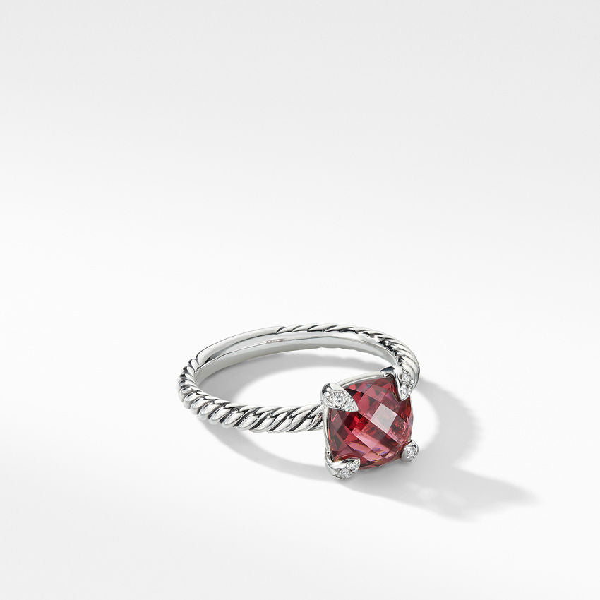 Chatelaine® Ring with Rhodolite Garnet and Diamonds