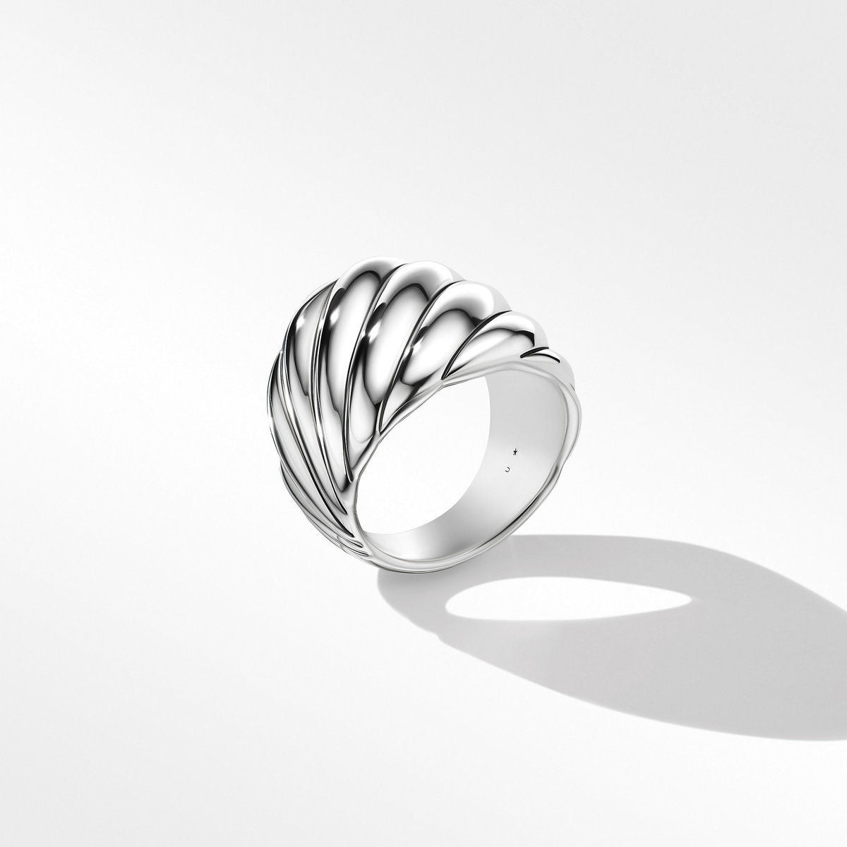 Sculpted Cable Ring in Sterling Silver