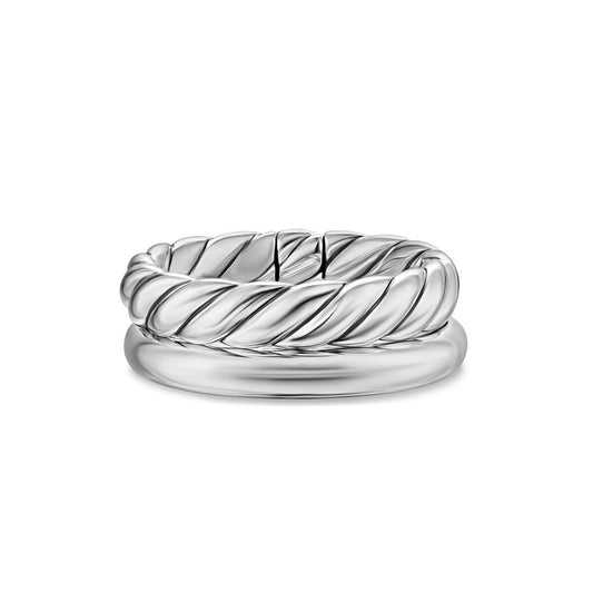 DY Mercer® Two Row Ring in Sterling Silver, 8mm