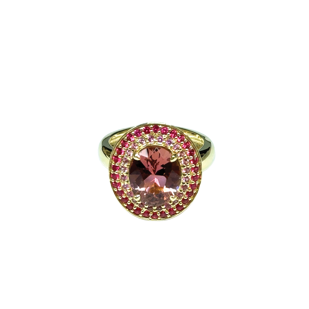 Astor Pink Tourmaline and Spinel Ring