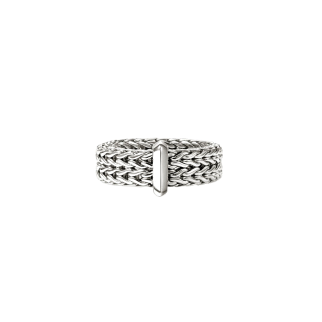 6mm Sterling Silver Icon Link Ring