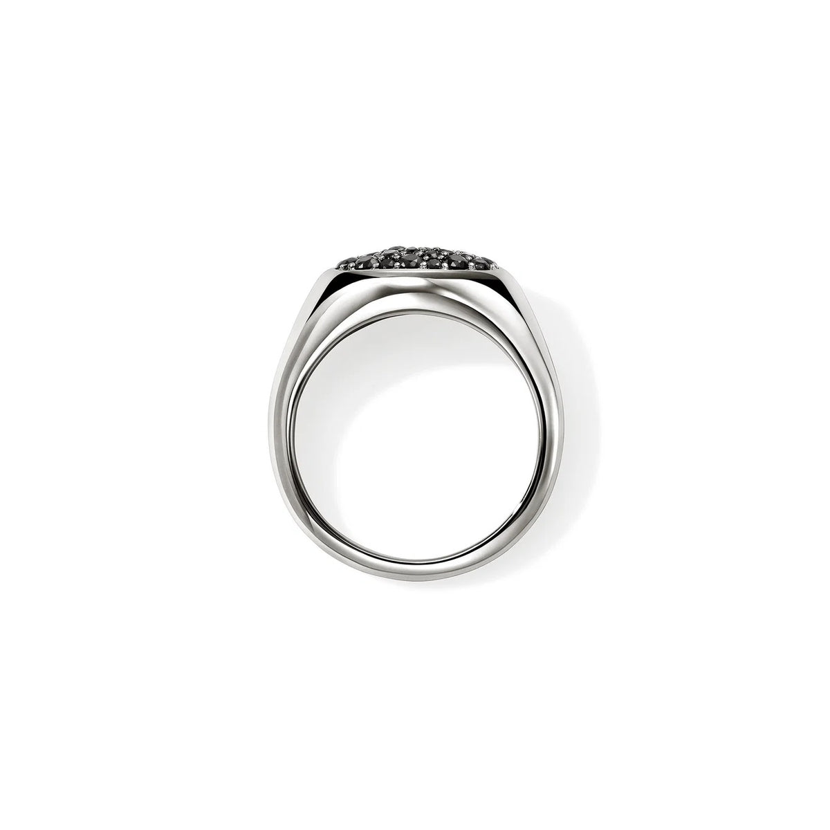 Pebble Small Ring with Black Sapphires