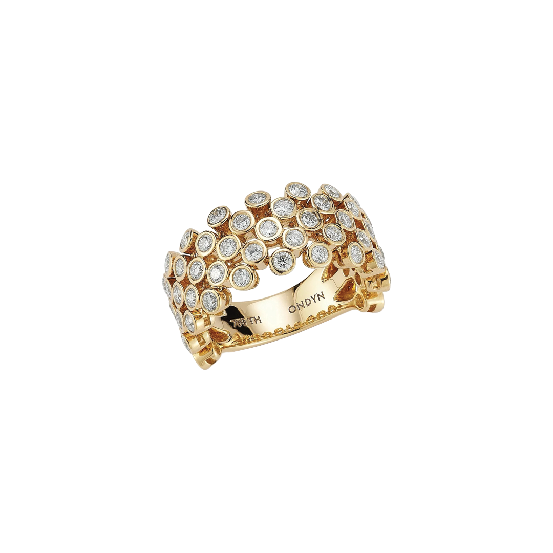 Grand Chequer Checkerboard Diamond Ring