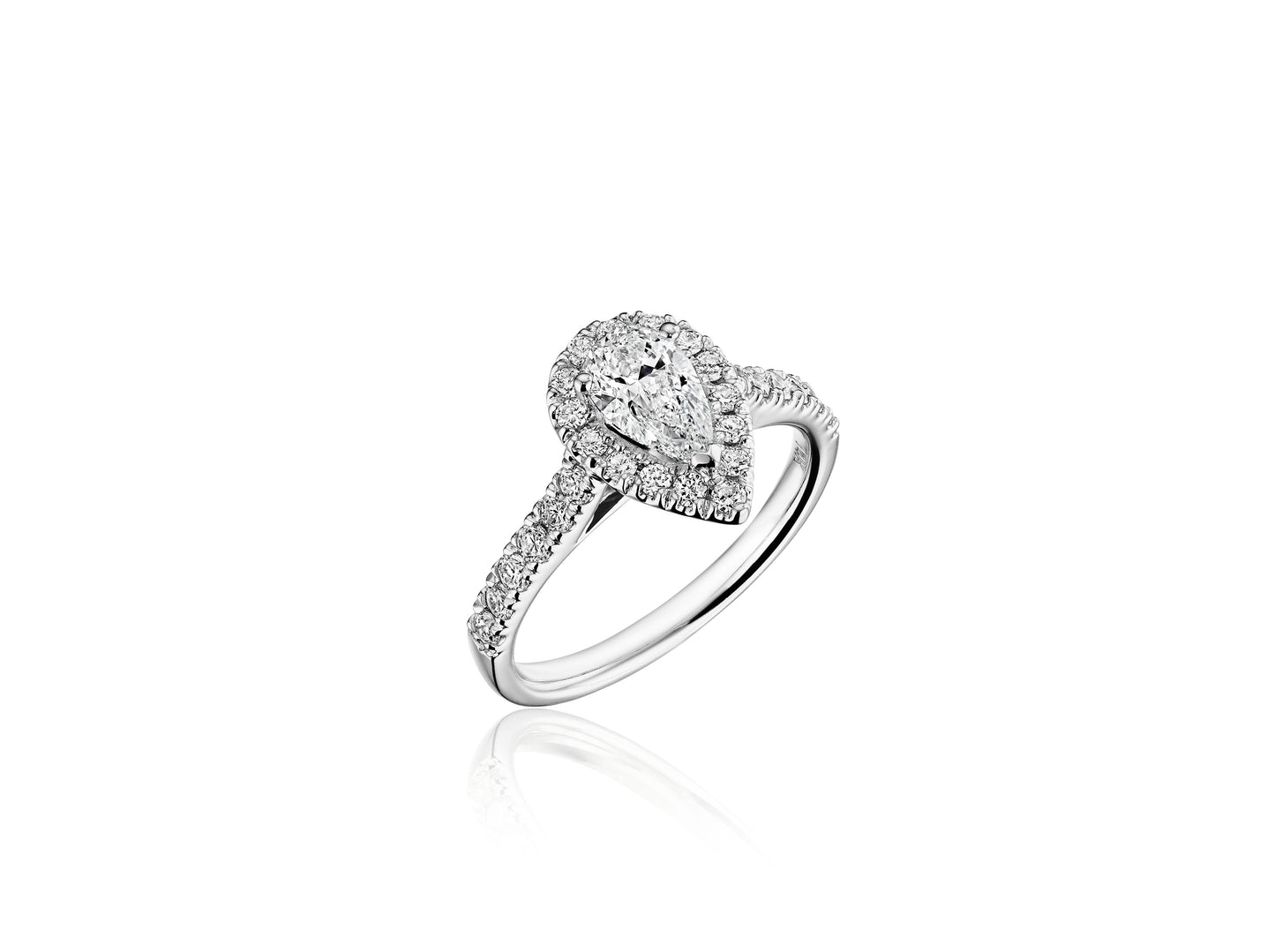 Pear Halo Engagement Ring 1.25tw