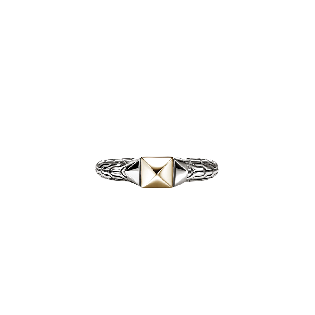 Icon Stud Ring in Silver and Gold