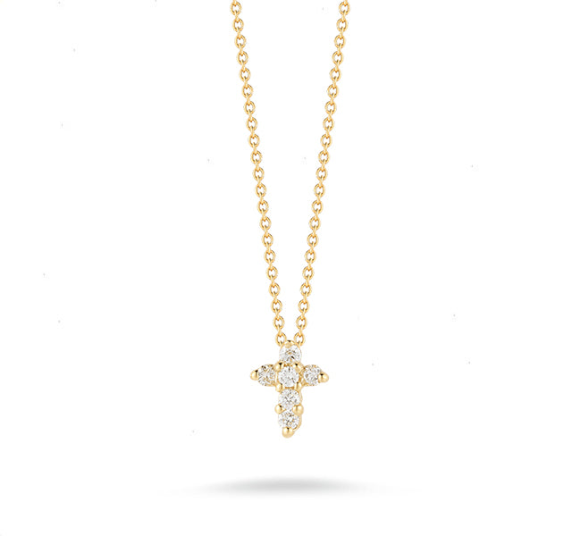 Tiny Treasure Cross Necklace in Yellow Gold