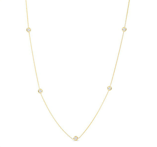 Diamonds by the Inch Seven Station Necklace in Yellow