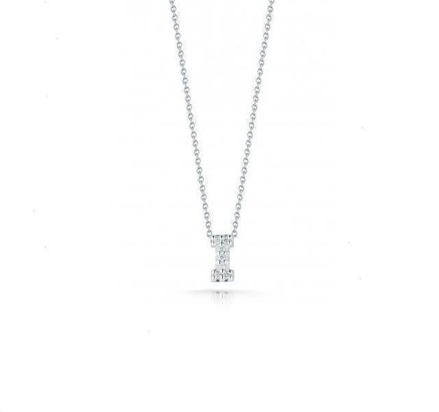 Tiny Treasures Diamond Love Letter "I" in White Gold