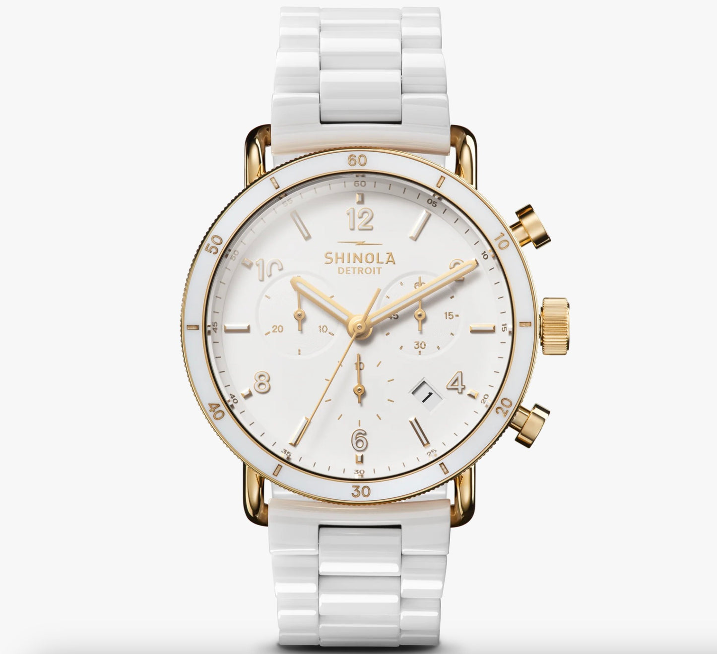 40mm Canfield Sport Watch with White Dial