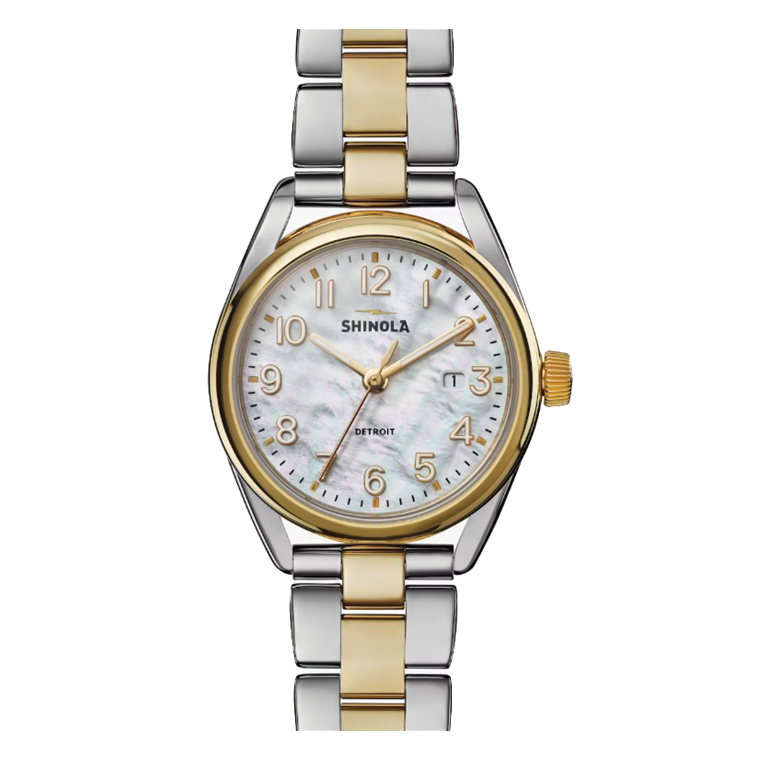 The Derby 3HD 38mm with White Mother of Pearl Dial