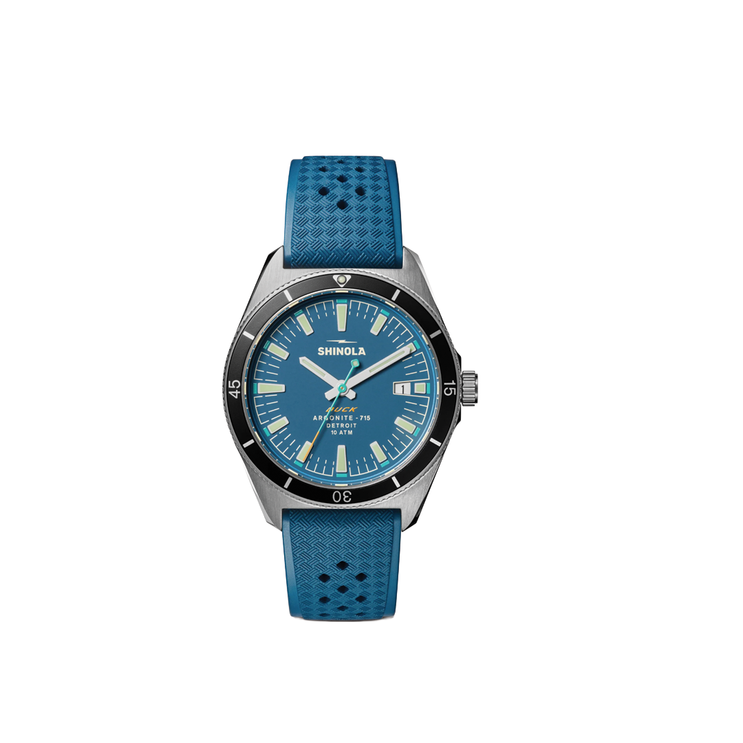 40mm Duck 3-Hand Watch with Blue Dial
