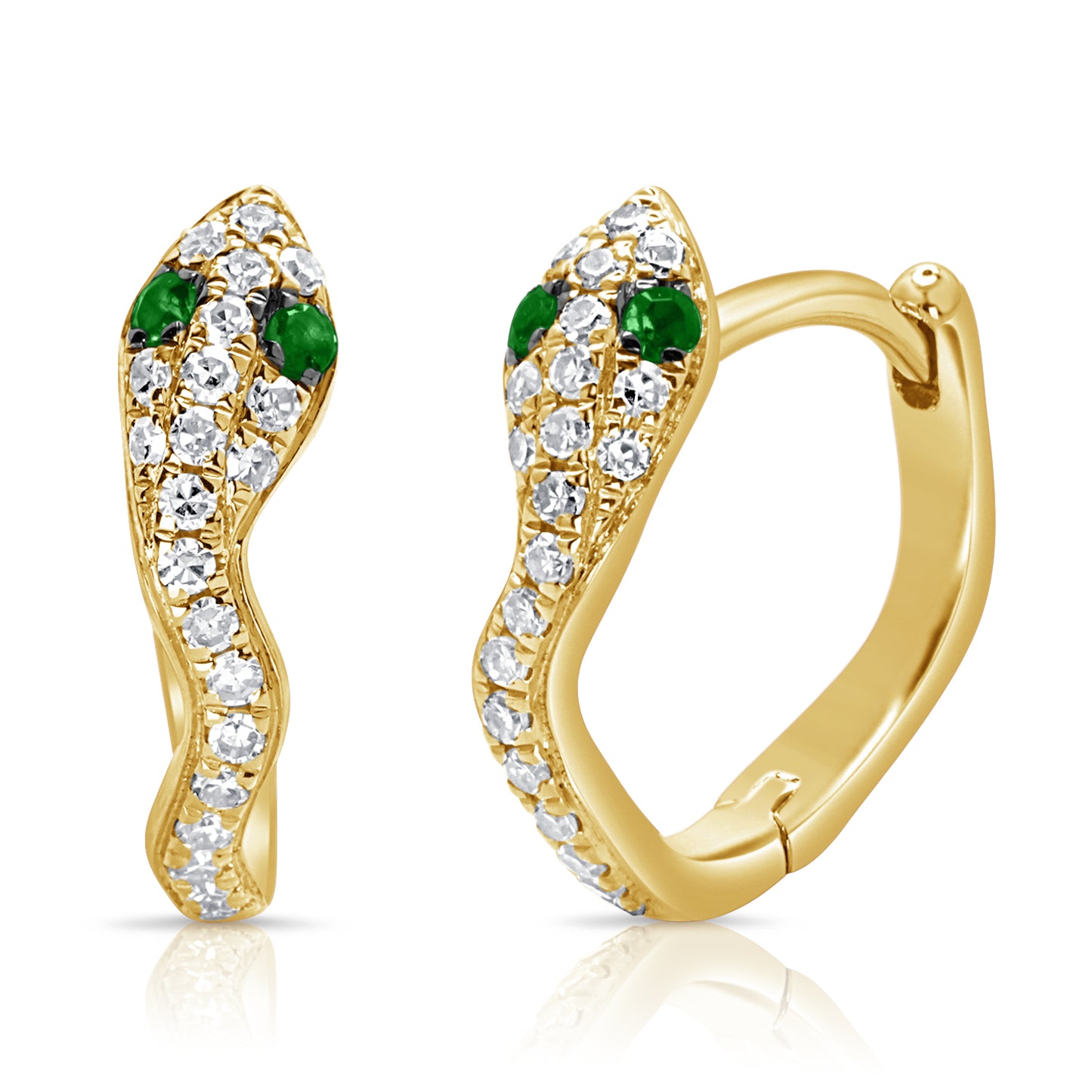 Squiggle Snake Hoop Earrings