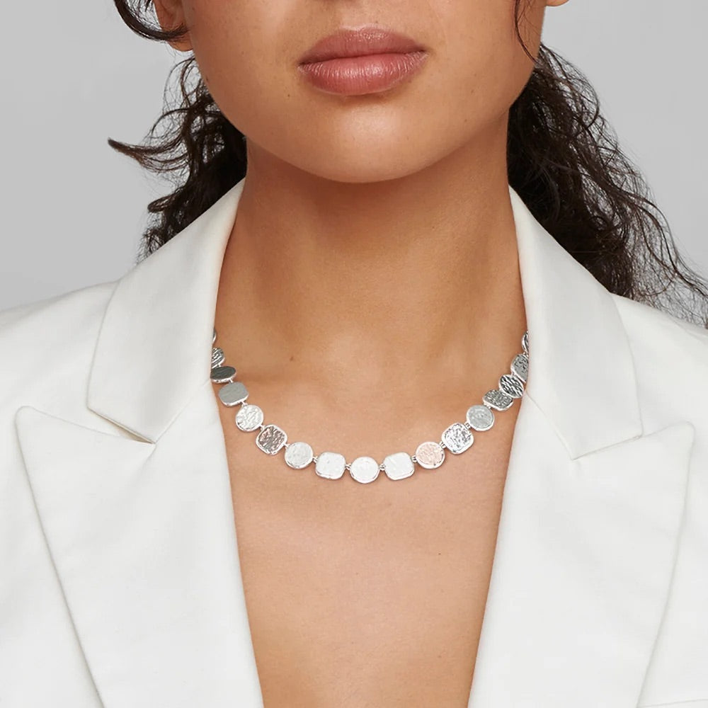 Classico Hammered Surface Flexible Necklace