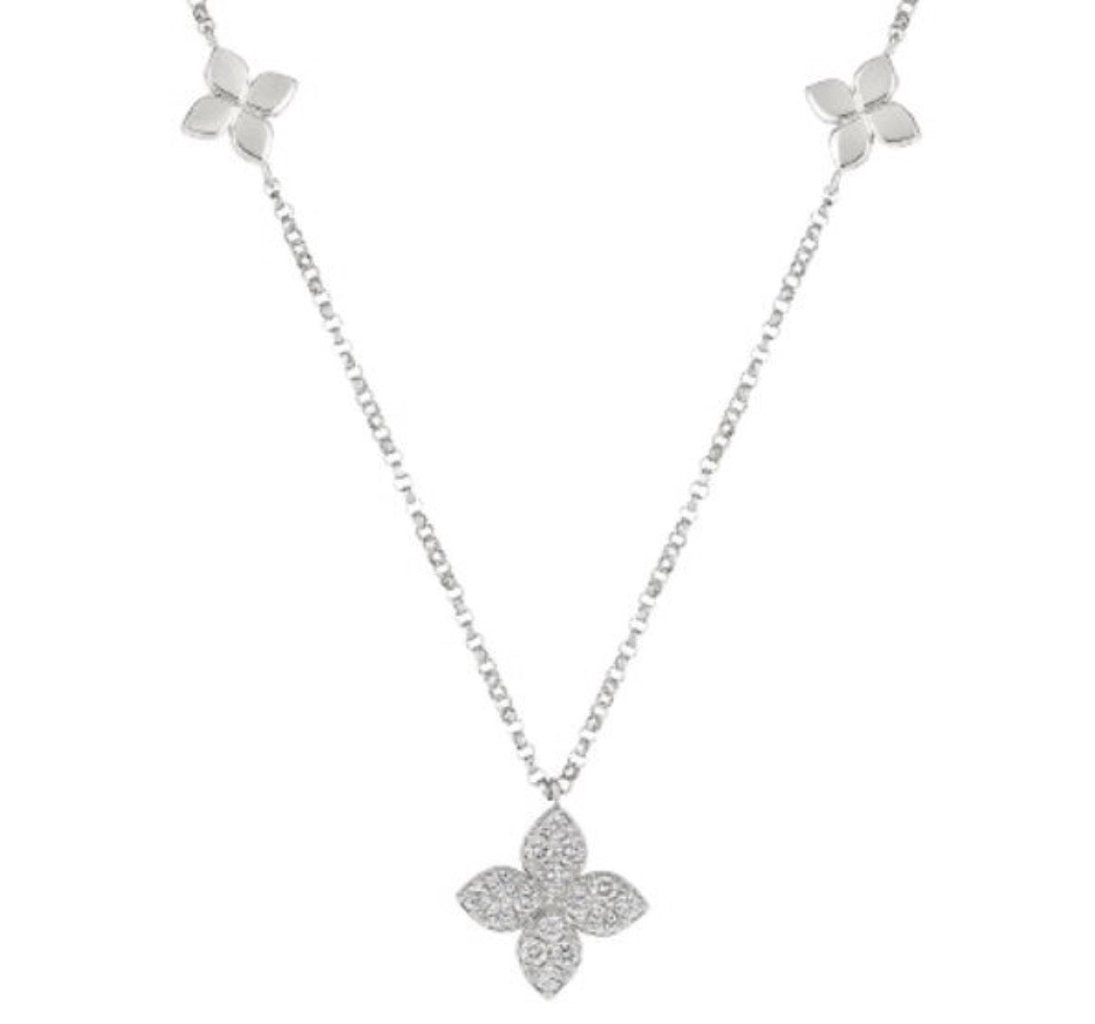 'Love by the Inch' Diamond Necklace in White Gold