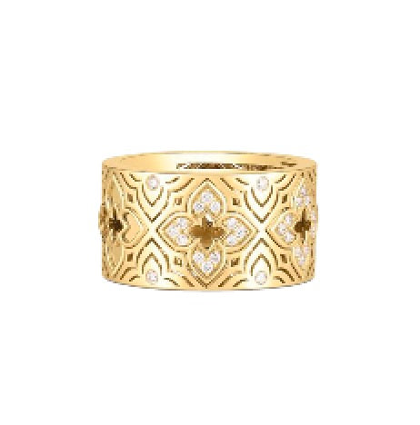Venetian Princess Etched Frame Diamond Ring