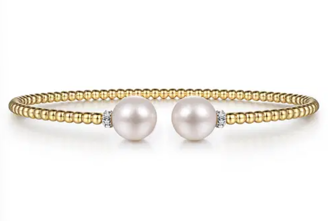 GABRIEL & CO 14KY BUJUKAN 8.5MM FRESH WATER CULTURED PEARL W...