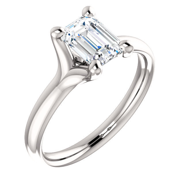 Emerald Cut Solitaire