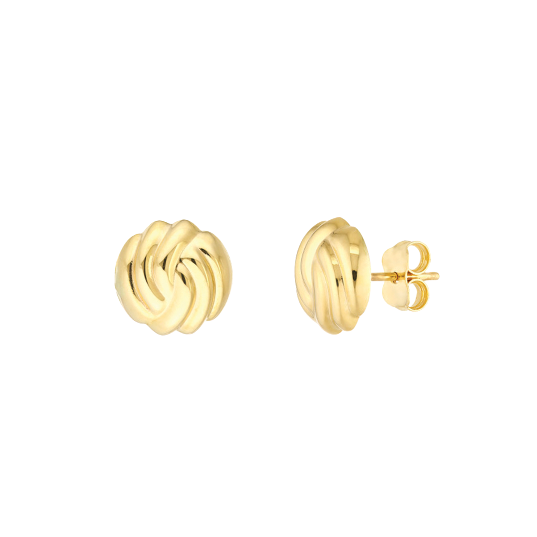 Domed Knot Stud Earrings