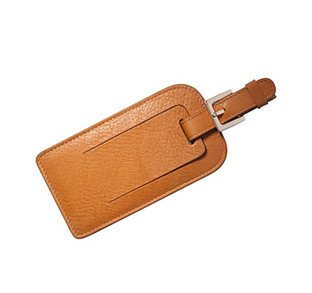 Tan Leather Luggage Tag