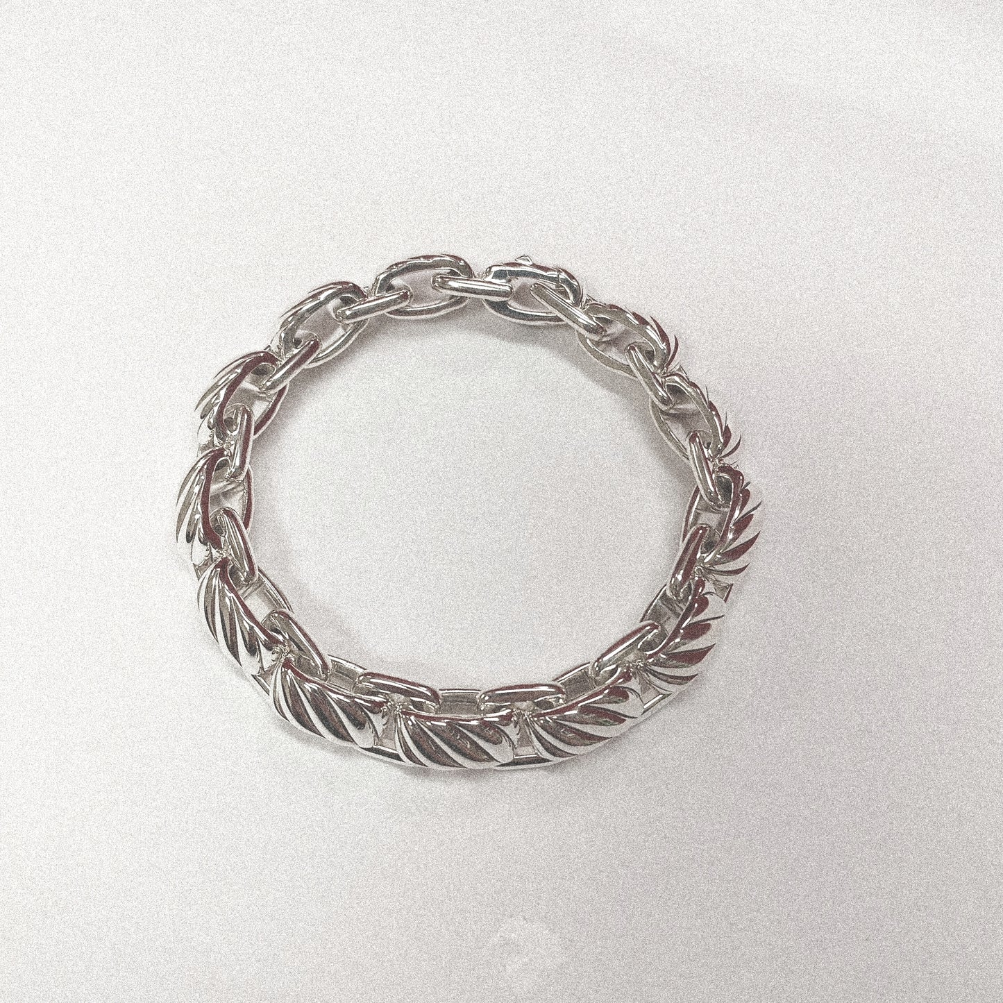 DAVID YURMAN SS SCULPTED CABLE LINK BRACELET, 11.5MM, SIZE M...