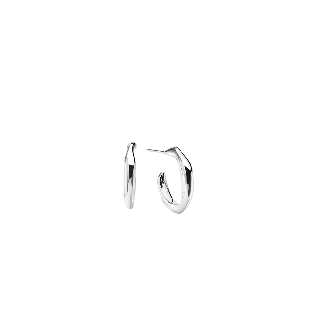 'Classico' Extra Small Squiggle Hoop Earrings
