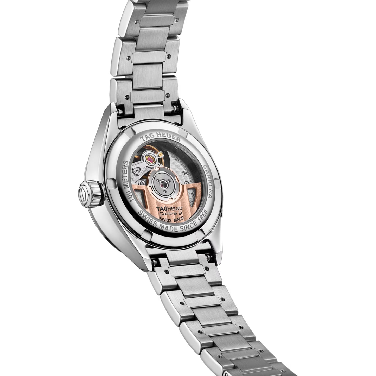 29mm Carrera Calibre 9 Automatic Mother-of-Pearl Dial Diamond Bezel Stainless Steel Watch