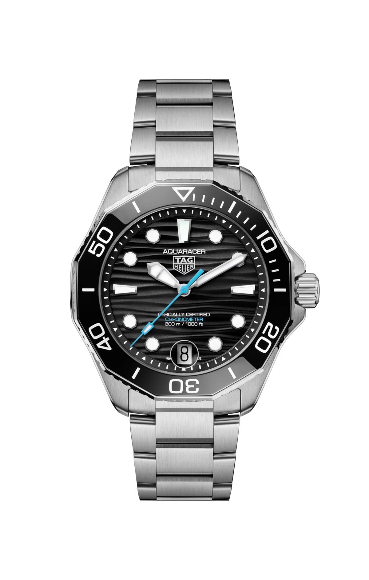 42mm Aquaracer Professional 300 Watch with Black Dial
