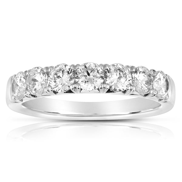 French Cut Diamond Band in White Gold