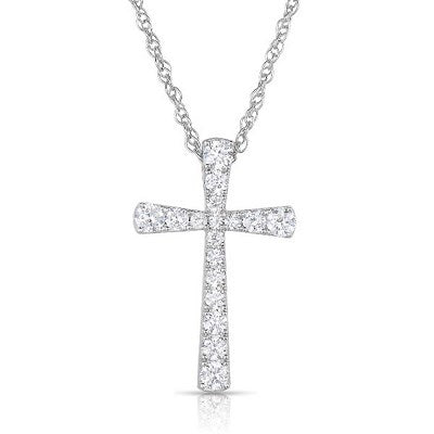 Flared Cross Pendant Necklace