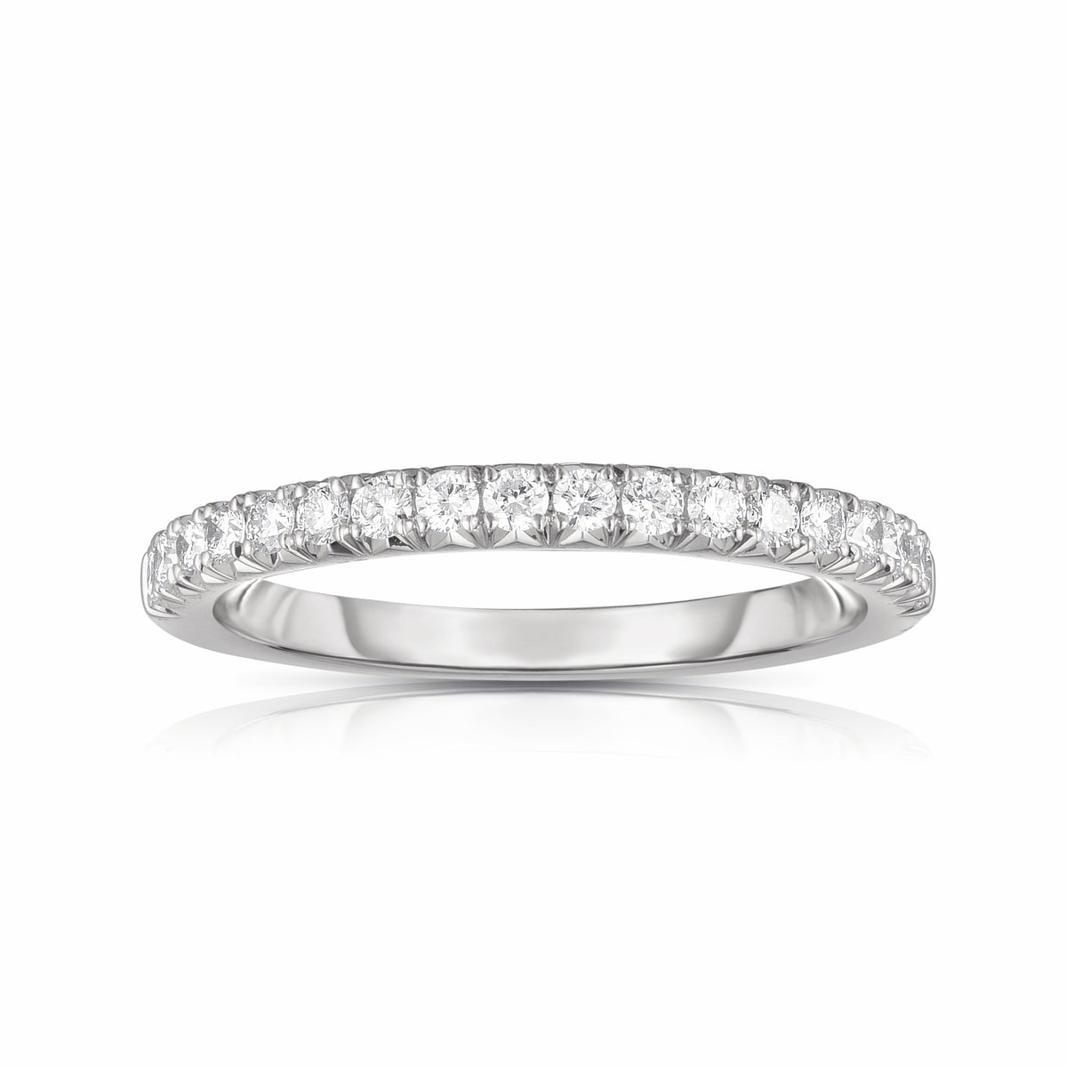 Half Way French Cut Diamond Band