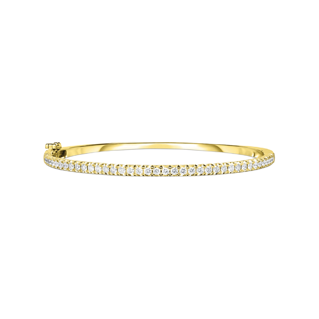Hinged French Cut Diamond Bangle, 1.00ctw