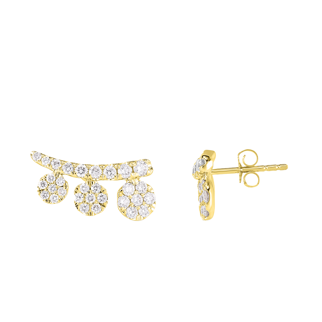 Ear Climbers with Diamonds